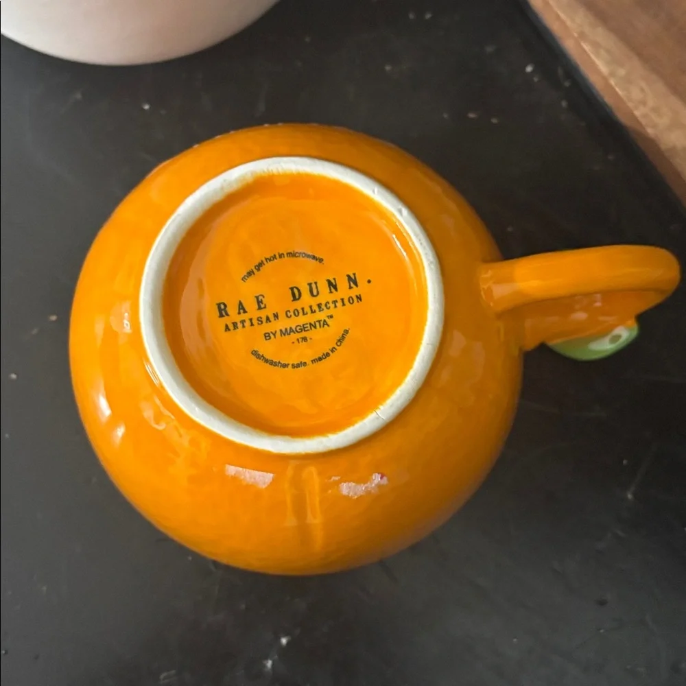 Rae Dunn Ceramic Orange Mug Cup